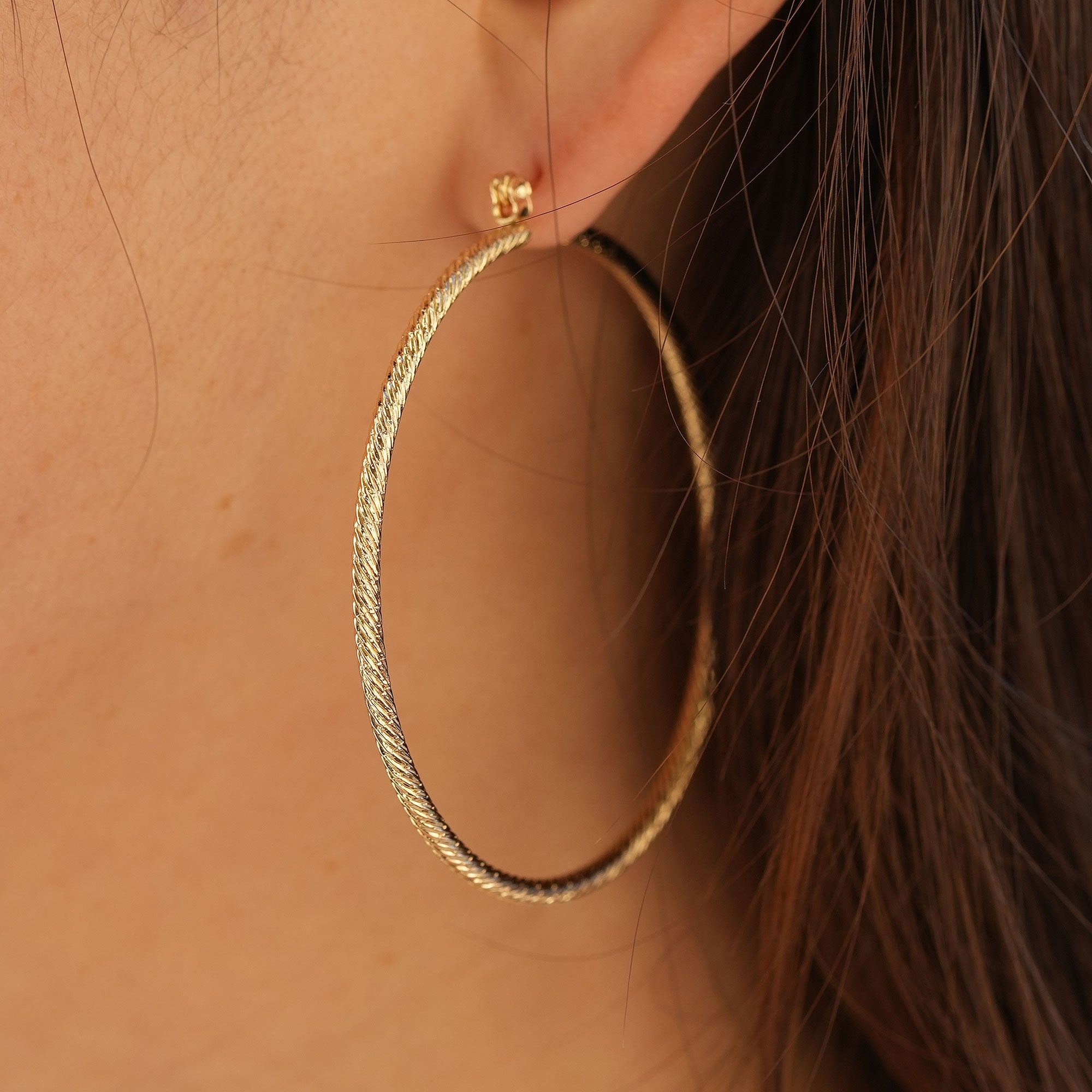 The Textured Hoop Earring