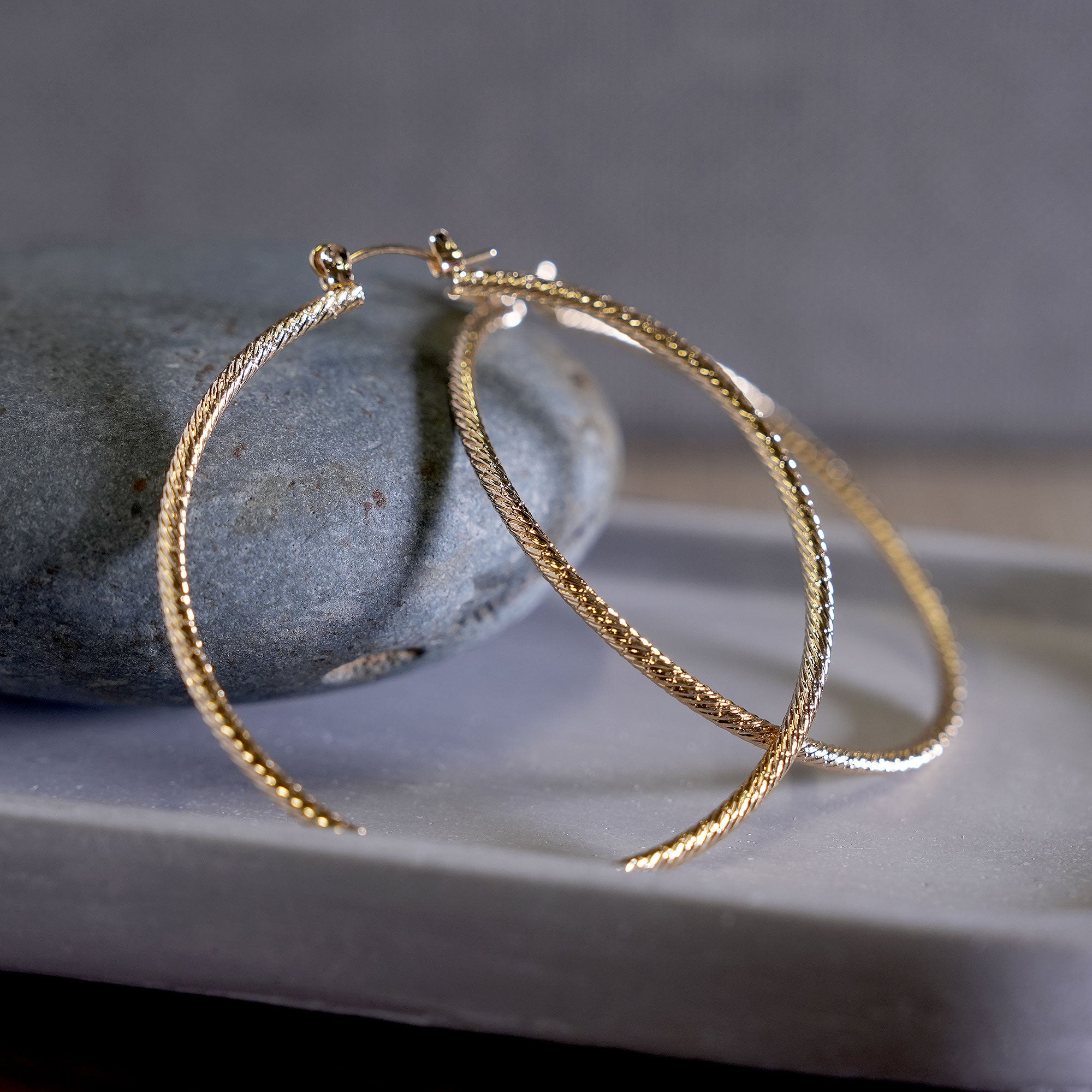 The Textured Hoop Earring