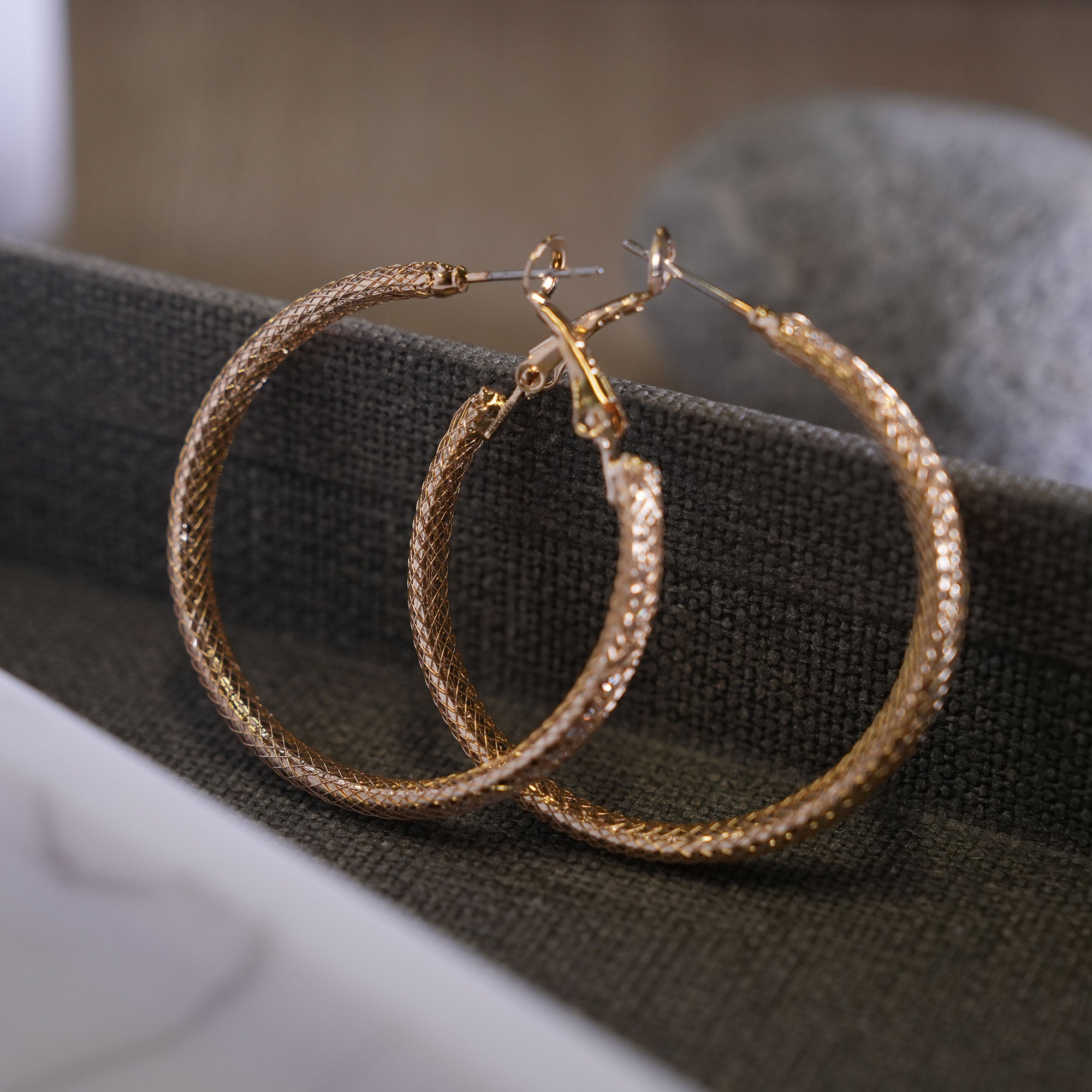 The Lattice Hoop Earring