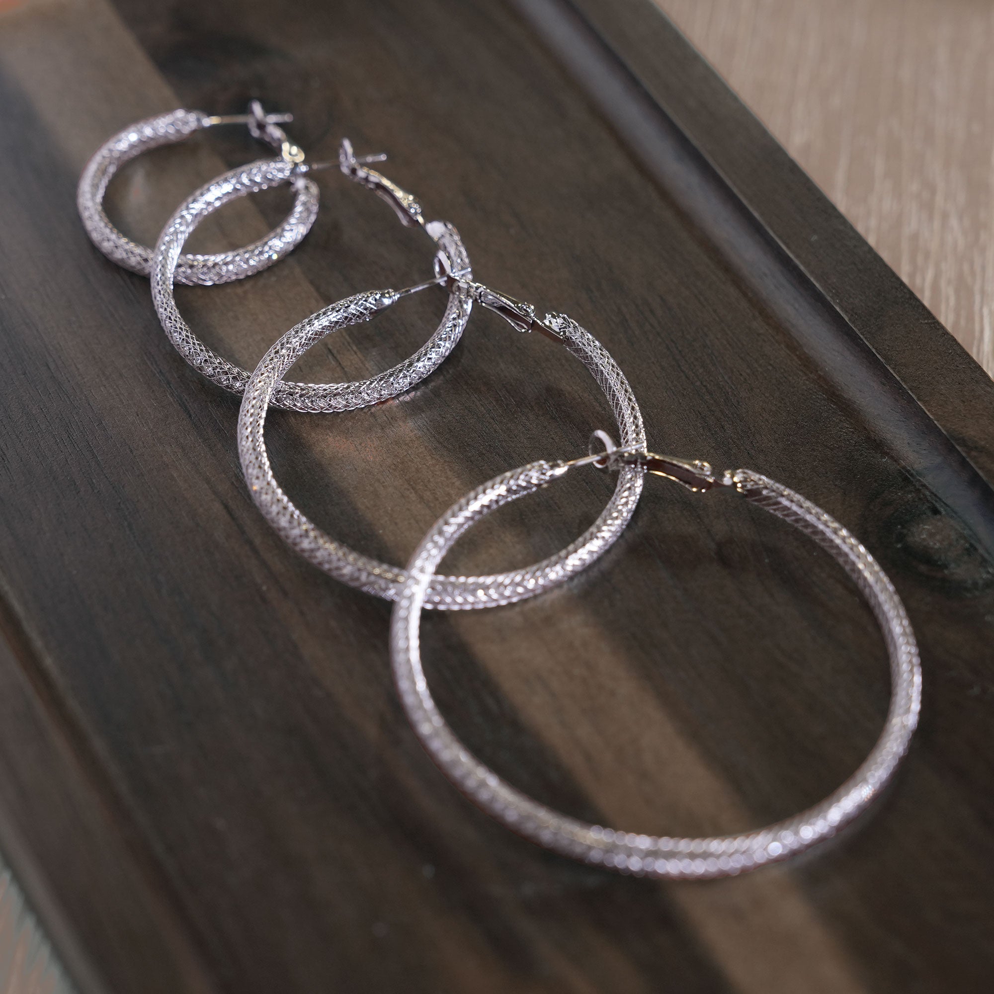 The Lattice Hoop Earring